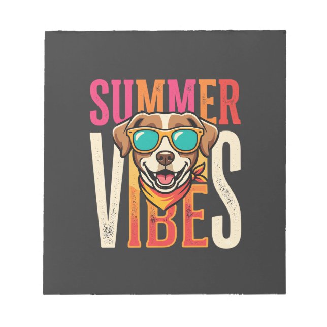 Bloc-note Lunettes de soleil pour chien Summer Vibes (Devant)