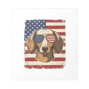 Bloc-note Lunettes de soleil vectorielles vintage patriotiqu
