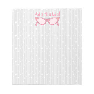 Bloc-note Lunettes d'oeil de chat rose - Personnalisez-le