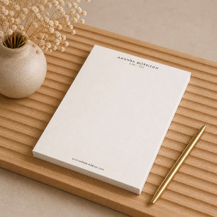 Bloc-note Luxe Minimaliste Ivoire