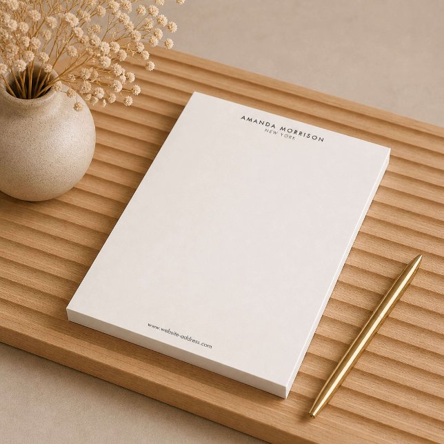 Bloc-note Luxe Minimaliste Ivoire  (Créateur téléchargé)