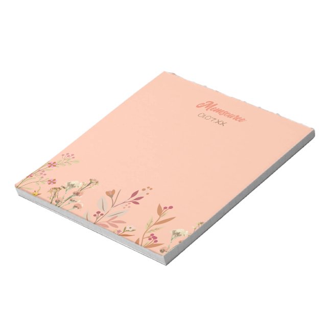 Bloc-note Luxe Personnalisé Été Nature Fleur Chaud (Tourné)
