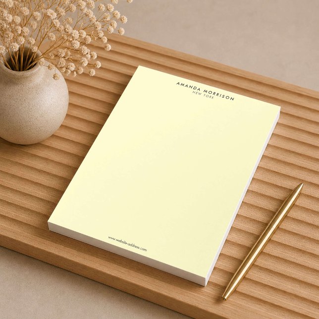Bloc-note Luxueux Minimaliste Jaune (Créateur téléchargé)