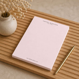 Bloc-note Luxueux Minimaliste Rose