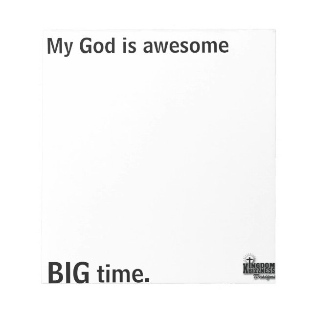 Bloc-note Ma collection Big Time (Devant)