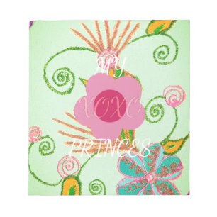 Bloc-note Ma Petite Princesse Florale XOXO Design d'Impressi