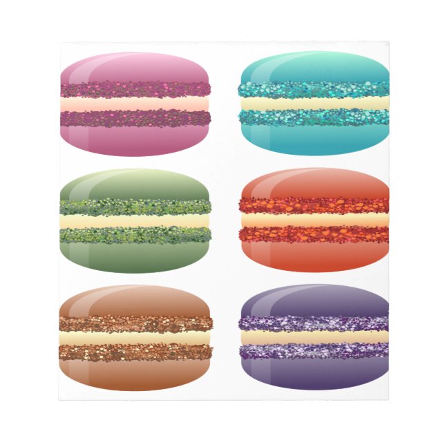 Bloc-note macarons arc-en-ciel (Devant)