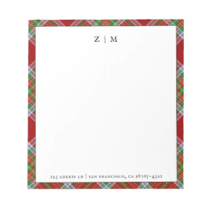 Bloc-note MacBain MacBean Clan Tartan Plaid Motif