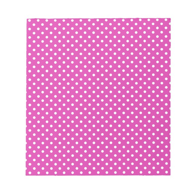 Bloc-note Magenta, Pois blancs (Devant)