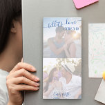 Bloc-note Magnétique Billets-doux & choses à faire Photo romantique per<br><div class="desc">Personnalisez vos post-it avec deux de vos photos préférées et laissez des lettres d'amour et des messages pour votre partenaire. Le design est écrit avec le titre "billettes-doux et les choses à faire" dans un élégant script manuscrit et la typographie fantasque. Le modèle photo est configuré pour que vous puissiez...</div>