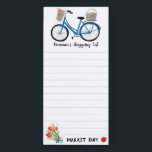 Bloc-note Magnétique Magasin d'épicerie personnalisée en Vélos Cute<br><div class="desc">Faites vos listes d'achats en style avec ce bloc-notes personnalisable d'épicerie. Ajoutez votre propre texte pour répondre à vos besoins. Les lignes vous donnent un endroit où écrire,  mais vous pouvez supprimer si vous préférez. Consultez mon magasin pour en savoir plus !</div>