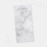 Bloc-note Magnétique Marbre blanc Professionnel Script Moderne Magnétiq<br><div class="desc">Professional Modern Magnetic Notepad dispose de nom personnalisé avec texte personnalisé en gris style de police professionnelle serif sur arrière - plan en marbre blanc.</div>