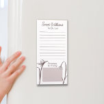 Bloc-note Magnétique Mauve florale moderne magnétique personnalisé à fa<br><div class="desc">Quotidien à faire liste Post-it Notes Printemps inspiré mauve design fleur sauvage. Notes de la liste des tâches quotidiennes chic et girly.</div>