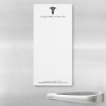 Bloc-note Magnétique Minimaliste moderne Caduceus Docteur Médicale Infi<br><div class="desc">Il s'agit d'un bloc-notes magnétique minimaliste moderne Caduceus Docteur Médicale Nurse Magnétique Médecin!</div>