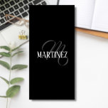 Bloc-note Magnétique Nom Personnalisé Black Elegant | Nom<br><div class="desc">Nom Personnalisé Élégant Noir. Vous pouvez choisir d'ajouter votre nom,  le nom d'un proche ou un message spécial. Qu'il s'agisse d'un cadeau sincère pour quelqu'un qui vous est cher ou d'un régal personnel,  vous avez le choix.</div>