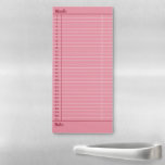Bloc-note Magnétique Notes et jours roses du planificateur du mois<br><div class="desc">Planificateur mensuel pratique sous forme de bloc-notes magnétique, vous pouvez garder sur le réfrigérateur avec un arrière - plan rose et des détails rouges avec les jours du mois, 1 à 31, des lignes pratiques, un endroit où vous pouvez écrire le mois, et un espace pour noter des notes si...</div>