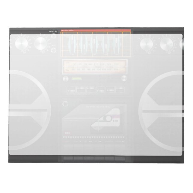 Bloc-note Magnétophone à cassettes Boombox (Devant)