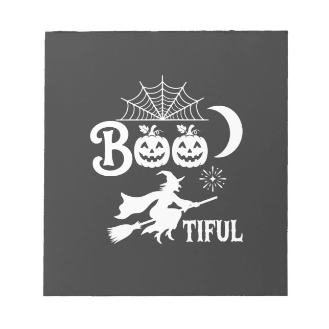 Bloc-note Magnifique conception de sorcière de Halloween Moo (Devant)