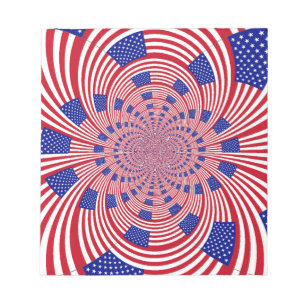 Bloc-note Magnifique Drapeau des États-Unis Kaleidoscope Inc