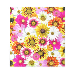 Bloc-note Magnifique fleurs rose jaune Accessoires motifs