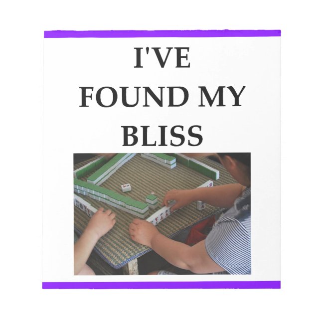 BLOC-NOTE MAHJONG (Devant)