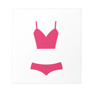 Bloc-note maillot de bain rose