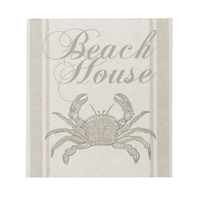 Bloc-note Maison de plage crabe bord de mer (Devant)