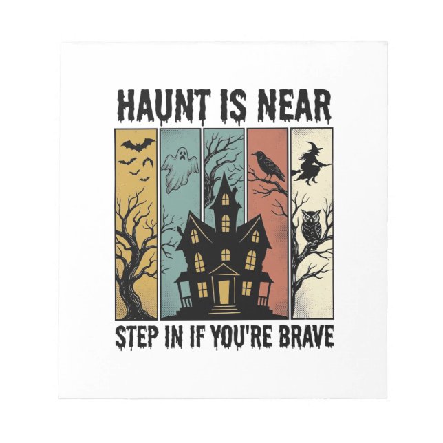 Bloc-note Maison Hantée Halloween Gravure Vintage Épouvantab (Devant)
