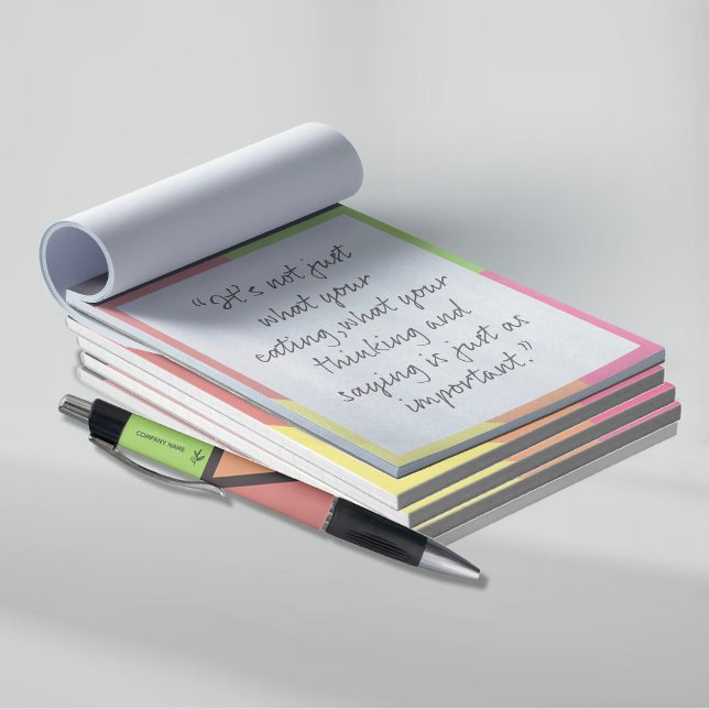 Bloc-note Maîtrise nutritionnelle (It's not just what you're eating, what you're thinking and saying is just as important. )