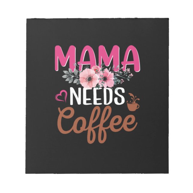 Bloc-note Maman Art Mama a besoin de café (Devant)