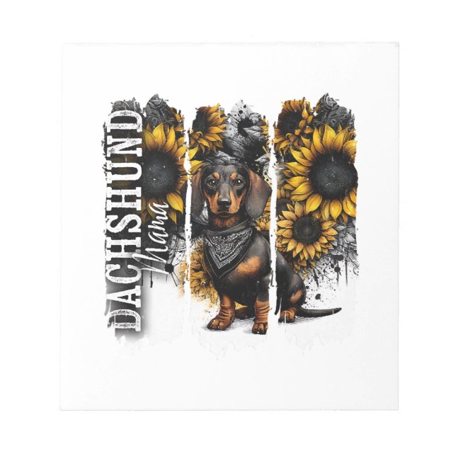 Bloc-note Maman dachshund  (Devant)