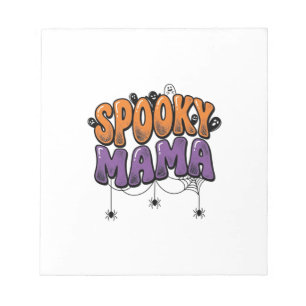Bloc-note Maman effrayant design de chemise vintage Hallowee
