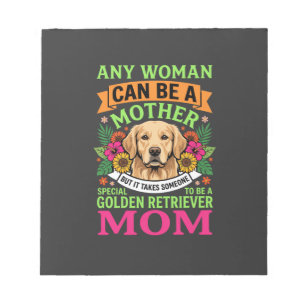 Bloc-note Maman Golden Retriever Fleurie Amoureuse de Chien