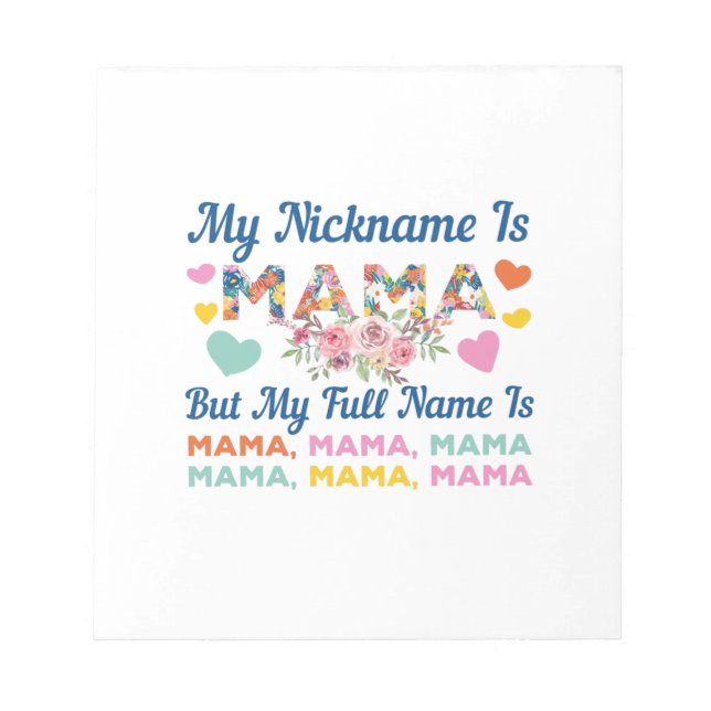 Bloc-note Maman Mon Surnom Est Maman Anniversaire (Devant)