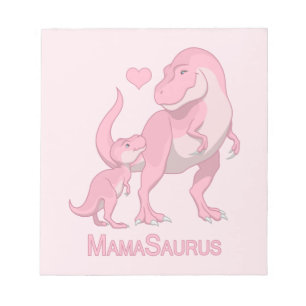 Bloc-note MamaSaurus T-Rex et bébé fille Dinosaures