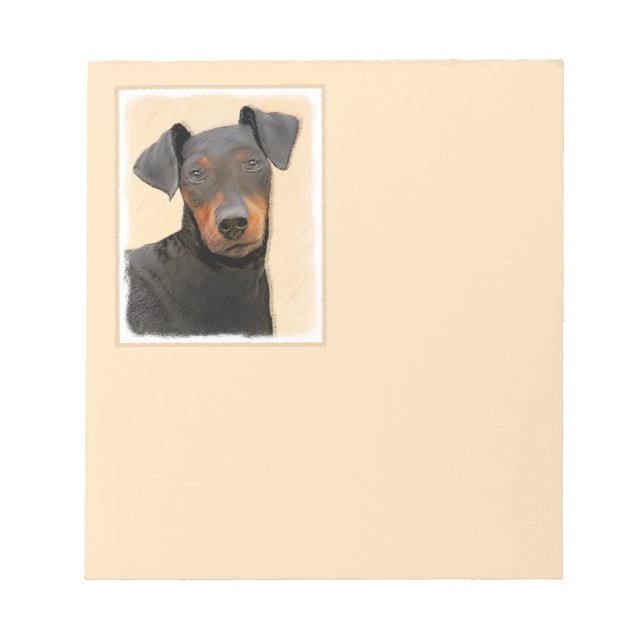 Bloc-note Manchester Terrier Peinture Art animal original (Devant)
