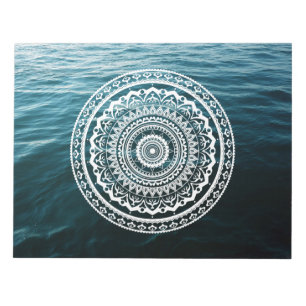 Bloc-note Mandala Blanc Laissez la mer vous libérer
