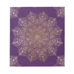 Bloc-note Mandala en or
