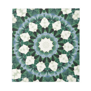 Bloc-note Mandala vert de Sacramento et bleu céruléen