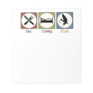 Bloc-note Mangez de la truite de pêche du sommeil