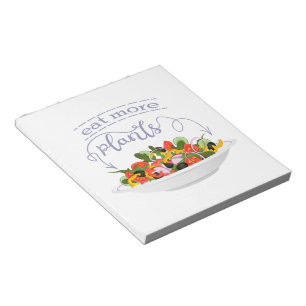 Bloc-note Mangez plus de plantes frais motivation salade let