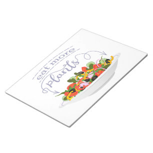 Bloc-note Mangez plus de plantes frais motivation salade let