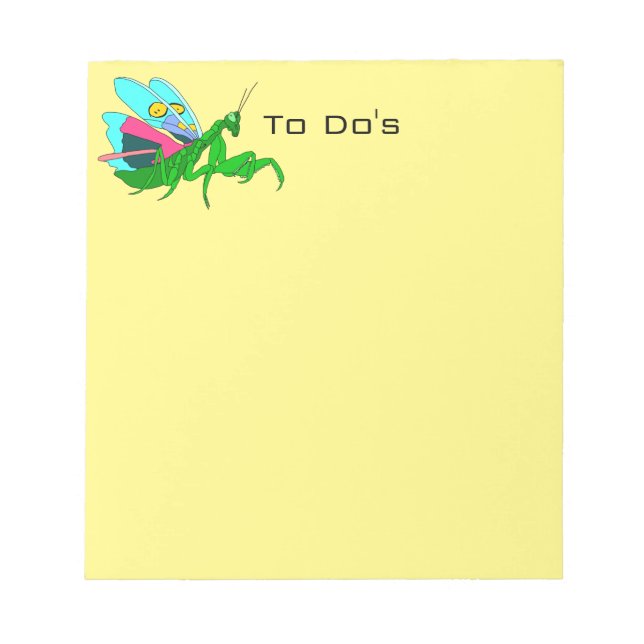 Bloc-note Mantis de prière colorée (Devant)