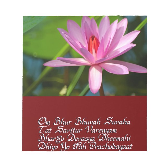 Bloc-note Mantra de Gayatri (Devant)
