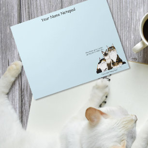 Bloc-note Many Paws Drôle Ménopause Dame Chat Humour Bleu