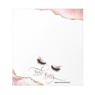 Bloc-note Maquillage de la ceinture Eyebros yeux Lashes rose
