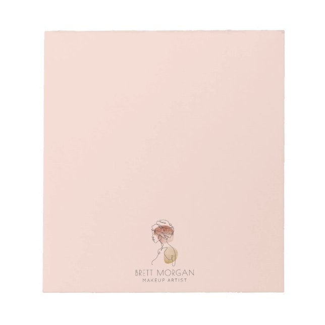 Bloc-note Maquilleuse pour femme moderne Rose Clair  (Devant)