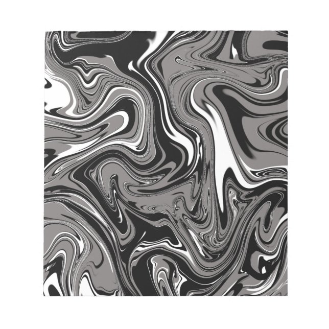 Bloc-note Marbre Abstrait noir (Devant)