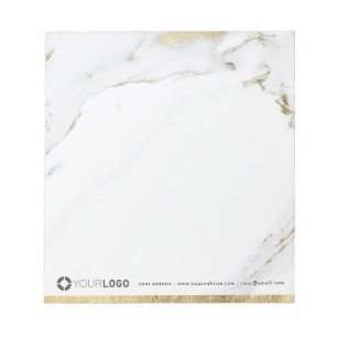 Bloc-note Marbre d'or moderne luxe personnalisable Papeterie