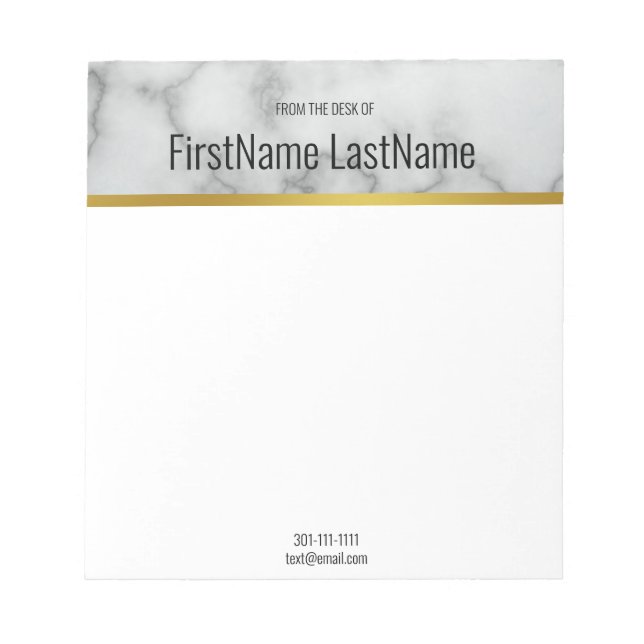 Bloc-note Marbre moderne Faux Grey Du bureau de (Devant)